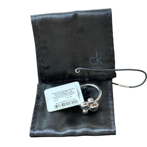 Calvin Klein NWT Rotatable SilverRing with Dustbag Size 8 - Picture 2 of 8